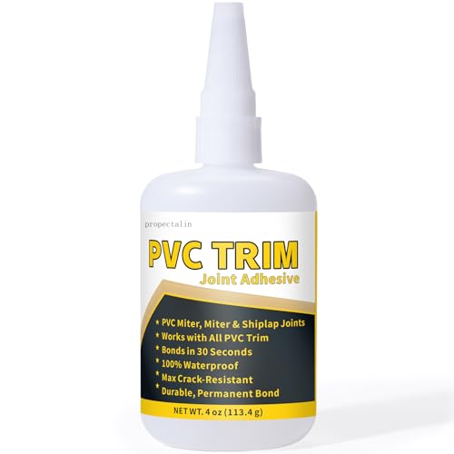 PVC Trim Glue, Bond Trim Joints in 30 Seconds, Allows Adjustment, PVC Trim Adhesive — Suitable for...