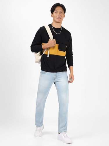 Image of Urbano Fashion Men's Cotton Color Block Sweatshirt