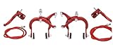 Lowrider Red Alloy Bike Mx Brake Set. Front and Rear Bicycle Brake Set Bike Brake Set