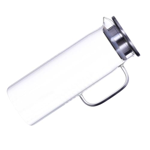 DOITOOL Jarra de Vidrio Resistente al Calor con Filtro y Boca Antigoteo Recipiente para Agua Fría y Jugos Caseros Tetera Doméstica Segura y Duradera