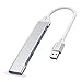 Produktbild IZyufan USB Hub,4 Port USB 3.0 Hub USB Verteiler,Aluminiumgehäuse 4 Port Datenhub USB Hub,Datenhub für iMac Pro, MacBook Air,Mac Mini/Pro,Surface Pro,Notebook PC,Laptop,USB Flash Drives,Mobile HDD