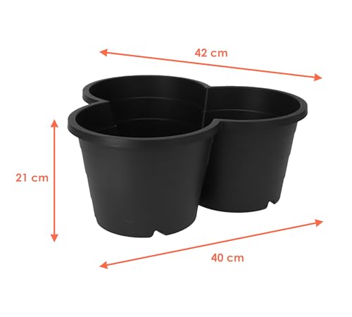 Spetebo Kartoffel und Tomaten Anzucht Pflanzturm 65 x 42 cm - 4er Set - Kunststoff Säulentopf in anthrazit stapelbar - Garten Deko Blumensäule Kräuterbeet Blumentopf Kartoffelturm