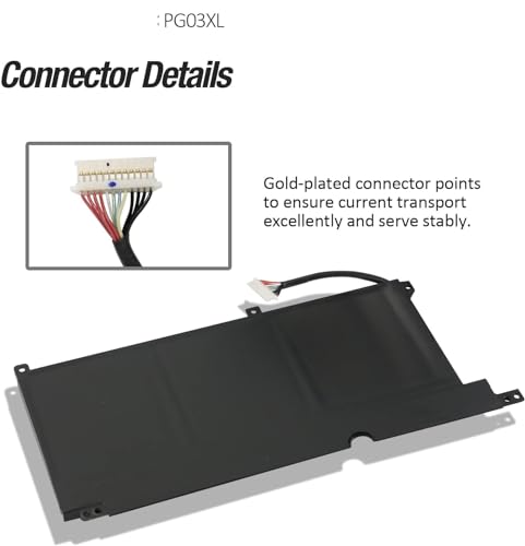 Wefly PG03XL Laptop Battery Compatible for HP Pavilion Gaming 15-DK 15t-DK 15-DK0020TX 15-DK0125TX 15-DK0131TX 15t-dk100 15-ec000 15z-ec000 15-ec1012ns 15z-ec200 16-A000 16t-a000 16-A0013NS L48495-005