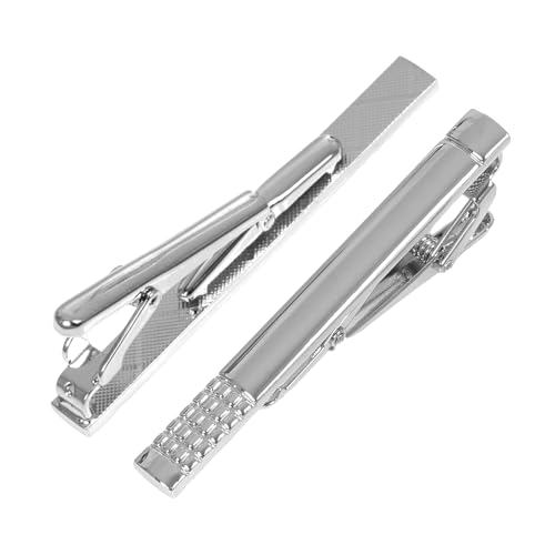Image of 4 Pcs Stainless Steel Tie Clips for Men Classic Tie Bar Clip for Formal Business Wedding Party Fathers Day Gift