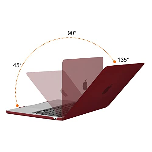MOSISO Compatible with MacBook Air 13 inch Case 2026 2025 2024 2023 2022 Release M4 A3240 M3 A3113 M2 A2681, Plastic Hard Shell Cover Compatible with MacBook Air 13.6 inch Case, Burgundy