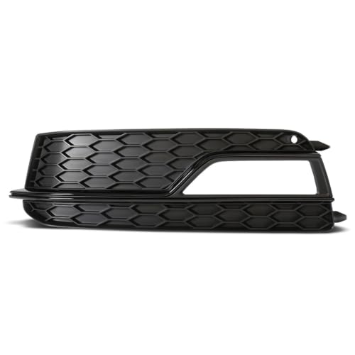 Kit noir brillant 2 pièces pour A5 S-line S5 : Grille antibrouillard voiture haute résistance