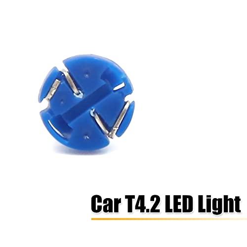 uxcell 15pcs Luz LED azul T4.2 12V para tablero automotriz miniatura 4