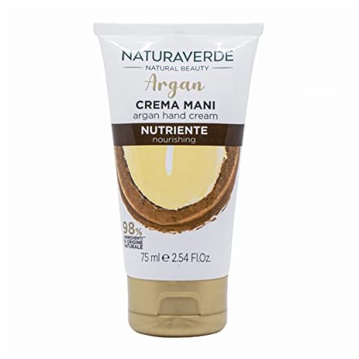 Naturaverde | Natural Beauty - Crema Mani Nutriente all'Olio di Argan, per Mani Secche e Screpolate, Ingredienti di Origine Naturale, 75ml