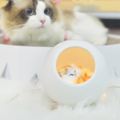 Lámpara de noche gato recargable con batería 1200mAh miniatura 3