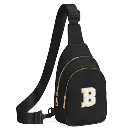 Viverte Small Initial Sling Bag Cross Body Bag Fanny Pack