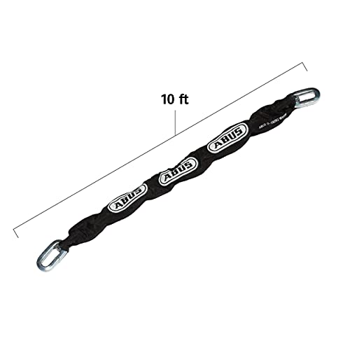 ABUS Hardened Steel 6KS 2 Foot x 1/4" Thick Square Security Chain for Bikes, Containers, Trailers, ATV's, Motorcycles and Personal/Industrial Property