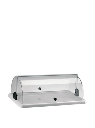 Abert - Vitrina rectangular para dulces, de 40 x 24,5 cm, de color blanco