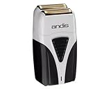 Andis TS-2 17255 Pro Foil Lithium Titanium Foil Shaver, Cord/Cordless, Smooth Shaving Cordless Shaver with Charger, Black