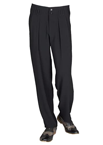 Pantalon noir années 50 pour homme idéal pour la danse rockabilly et boogie