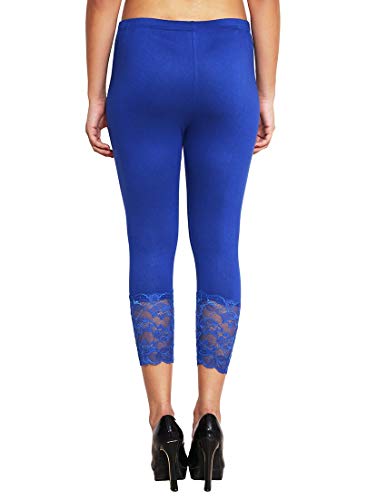 Image of Snowball Lace Capri Leggings for Women | PlusSize Stylish Net Capri for Girls