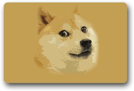 Amazon かわいいクール変な顔ブラッシュウッド犬ペット犬子犬ドージェ滑り止めマット玄関マット 60x40cm 玄関マット オンライン通販