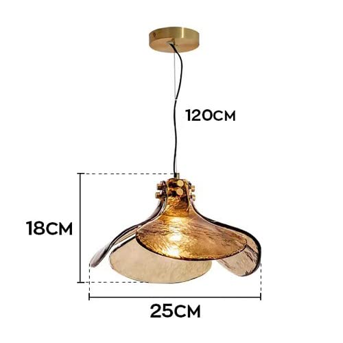 Lámpara colgante Art Deco de cristal y latón para dormitorios 7