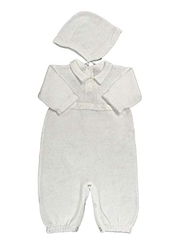 Baby's Trousseau Placket Button Detail Romper with Hat (9 Months)