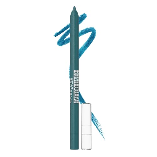 Image of Maybelline New York Tattoo Liner Gel Pencil, Sharpenable Eyeliner, Blue | Waterproof Eyeliner, 36H Wear, Shimmer finish, 1.2g