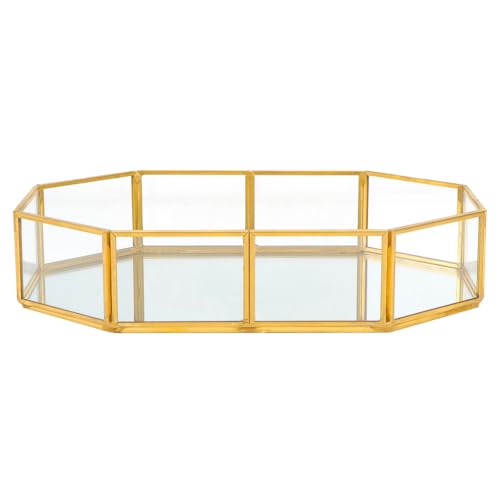 ABOOFAN Octagonal para Joyas y Cosméticos Organizador Decorativo para Mesa De Entrada Almacenamiento De Accesorios De Maquillaje y Perfume