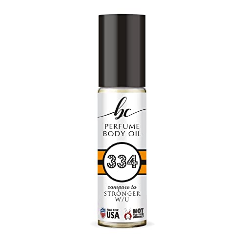 BIOCURA BC Perfume 334 Inspired by Stronger W/U For Men Replica Fragrance Body Oil Dupes Alcohol-Free Sample Travel Size Concentrated Long Lasting Roll-On 0.3 Fl Oz/10ml