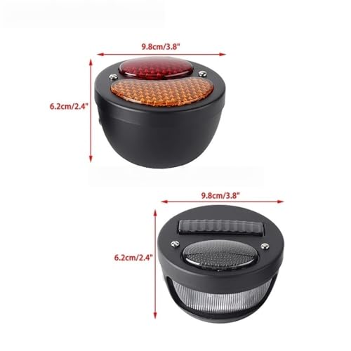 Feu stop moto 12V avec support de plaque en métal noir pour Chopper