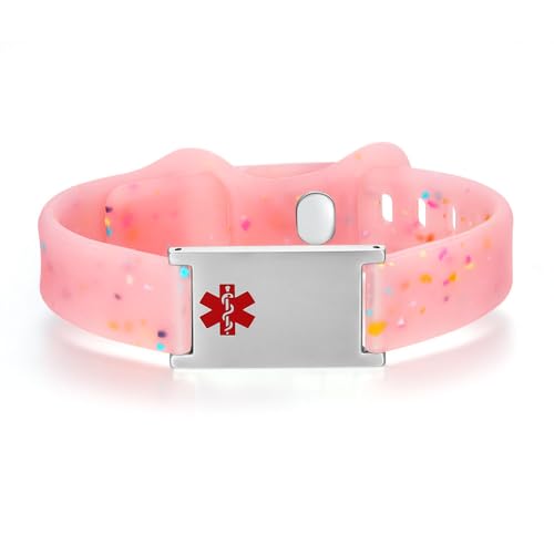 Image of LinnaLove Medical Alert ID Bracelet - Custom or Pre-Engraved, QR Code Available,Adjustable Band