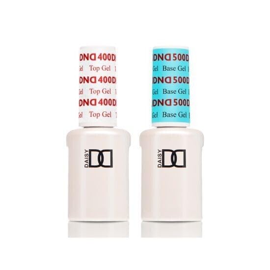 DND GEL TOP BASE COAT (DND 400 TOP COAT AND 500 BASE COAT), CLEAR