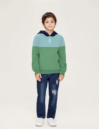 Image of Gaupafmb Baby Boy Clothes Toddler Boy Outfits Long Sleeve Hoodie Sweatshirts and Ripped Jeans 2Pcs Outfits Set