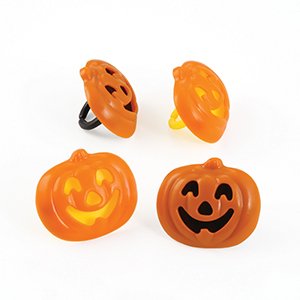 DecoPac Stacked Pumpkin Cupcake Rings - 24 count
