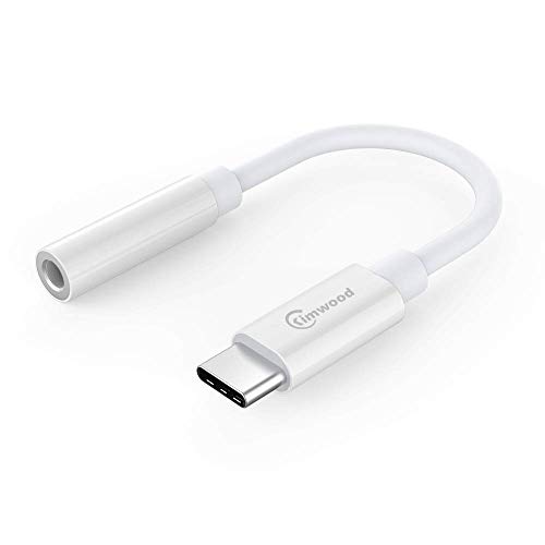 Kimwood - Adaptador de Audio USB C a Jack de 3,5 mm para iPad Pro 2018, Pixel 2/XL/3/3XL, Huawei P30/P30Pro, HTC 11, Samsung S8/S9/Note 8, One Plus 6T