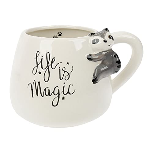Mug, Céramique, Tasse, mignonne design 3D animal, Art de la Table, 1 pièce, Pour le Petit Déjeuner et Goûter, parfait pour tasse à Thé, Café, Chocolat chaud, motif Raton laveur, idée cadeau, 48 cl Cover