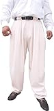 Made in Italy Il Padrino Moda Luxus Bundfalten Hose Creme Thick, Hosengrösse:60
