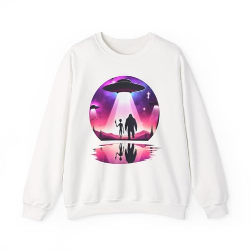 Sweat-shirt art ovni design bigfoot imprimé espace premium