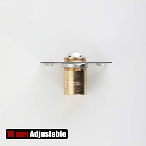 Image of JQK Closet Ball Catch Door Hardware, Stainless Steel Catch Adjustable with Strike Plate, Chrome Finish 4 Pack, HBC100-CH-P4
