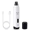 Casfuy dog nail grinder upgraded professional 2 speed electric rechargeable pet nail trimmer painless paws grooming smoothing for small medium large dogs cats white  urban country home decor