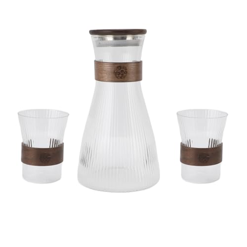 Jarra de vidrio para el hogar de 1600ml con tapa y juego de noche termo resistente 3