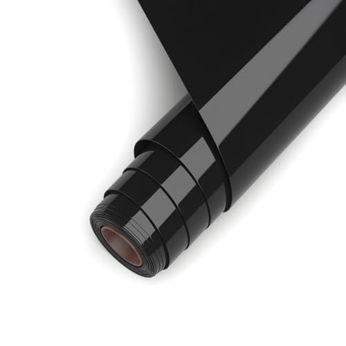 Asoway Flex Thermocollant Noir Vinyle Thermocollant pour Tissu 30.5cm x 457cm Rouleau, Flex Thermocollant pour Tissu pour DIY t-shirts, Bonnets, Pantalons, Autres Tissus