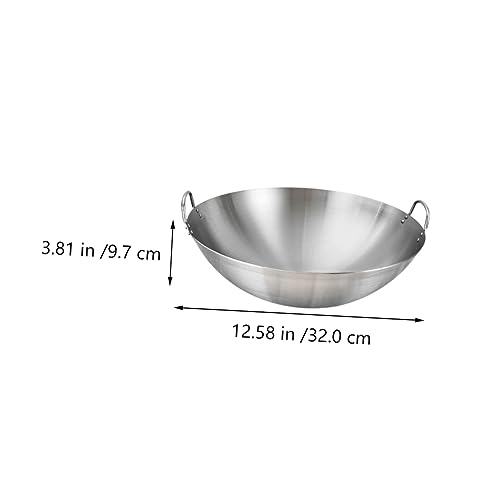 Wok de acero inoxidable con doble asa y fondo reforzado miniatura 4