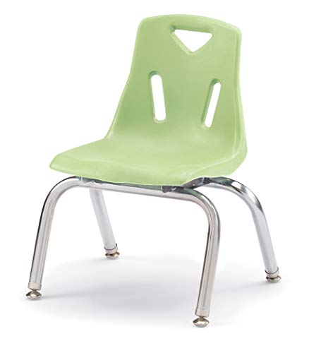 Jonti-Craft Berries 8140Jc6130 Stacking Chairs With Chrome-Plated Legs, 10" Height, Key Lime, Pack Of 6 #TOP15