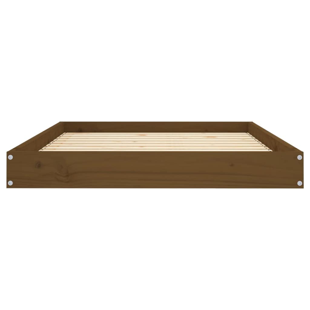 Cuccia per cani in legno di pino massiccio, 101,5 x 74 x 9 cm, con robusta struttura in legno, antiscivolo, ideale per interni, esterni, viaggi e comfort per cuccioli, marrone miele