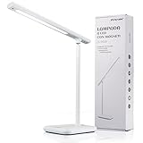 PEWVON Lampada da Scrivania Senza Fili Ricaricabile a LED Portatile da Tavolo Multifunzione Magnetica 3 Modalit 6 Intensit Touch Dimmerabile Luce notturna Lettura Studio Lavoro Emergenza