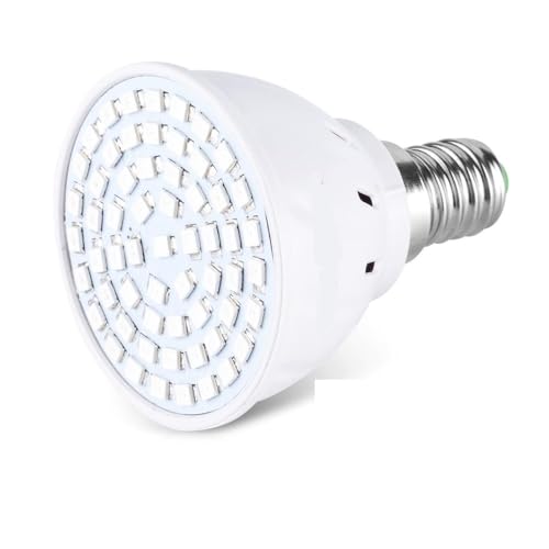 Luz LED Crecimiento, 80leds 220V LED Grow Lamp Full Spectrum LED Plant Growth Lamp Indoor Lighting Grow Lights Plants E27 Hydroponic System Grow Box(GU10_80LEDS 220V)