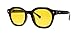A.J. Morgan Eyewear Round, Vintage Inspired Sunglasses Oval, Black/Yellow, 50mm