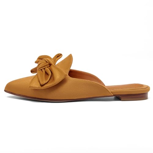 Image of Rilista Mules for Women Slip On Comfortable Pointed Toe Womens Loafers Women's Flats for Women's Mules & Clogs