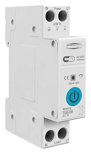 Medidor de energía TOB9 63A 1P+N con disyuntor térmico para control residencial e industrial