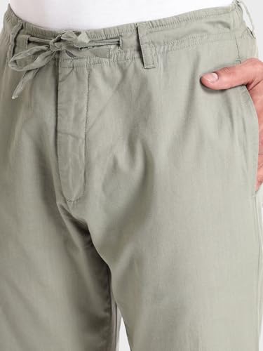 Image of Bewakoof Men's Solid Regular Fit Cotton Joggers