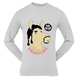 Kendrick Llama Funny Gift Unique Animal Illustration for and Adults Grey and Muticolor Unisex Long Sleeve T Shirt