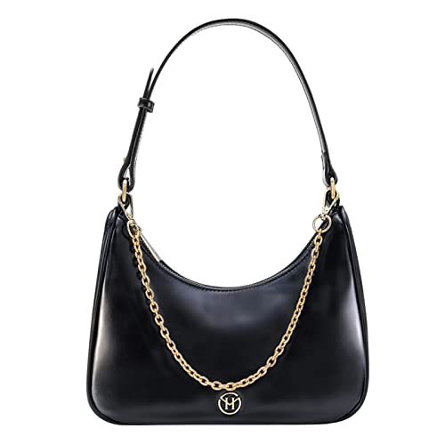 VICTORIA HYDE Bolsa de ombro preta pequena feminina, Blackkk