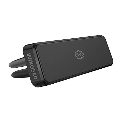 WixGear Magnetic Mount, Universal Air Vent Magnetic Phone Holder for Car, for Cell Phones and Mini Tablets,with Double Prongs and Extra Strong with 8 Magnets for Big Phones! Cover